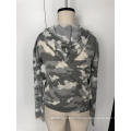 Camo button hoodie sweater